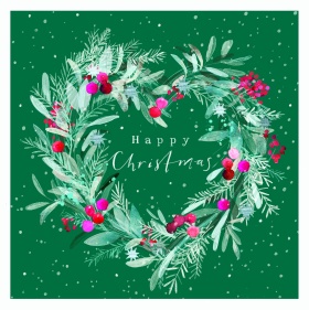 Heart Wreath Christmas Card